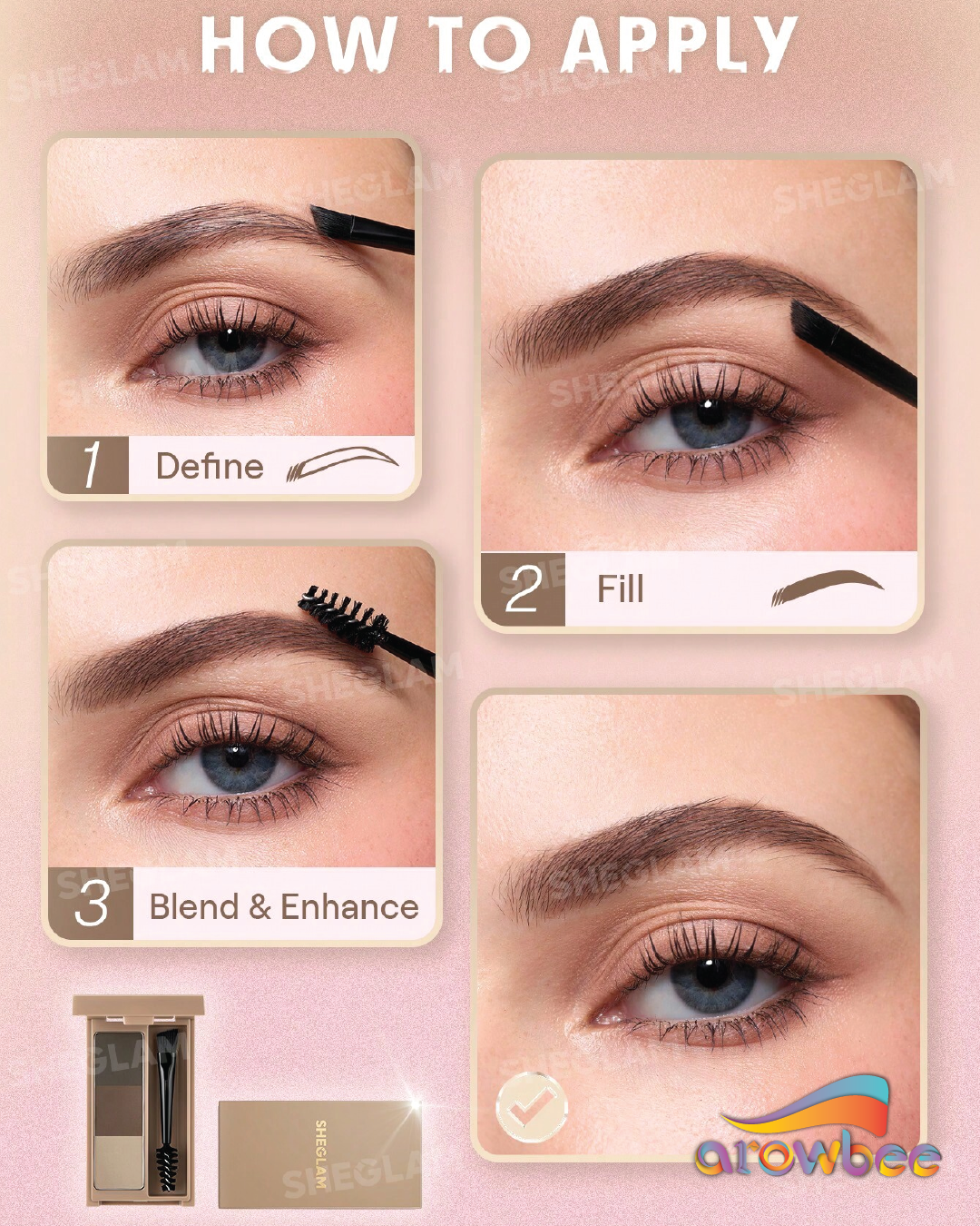 SHEGLAM Puff Brow Palette