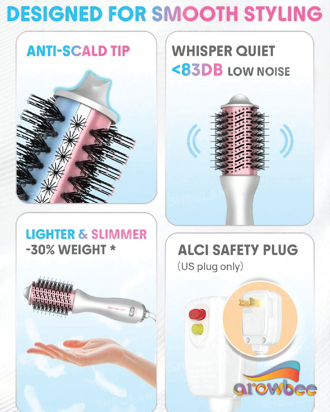 SHEGLAM HAIR Cool Shield Blowout Brush Pro