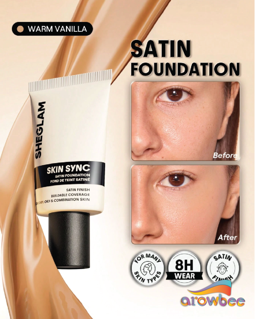 SHEGLAM Skin Sync Satin Foundation