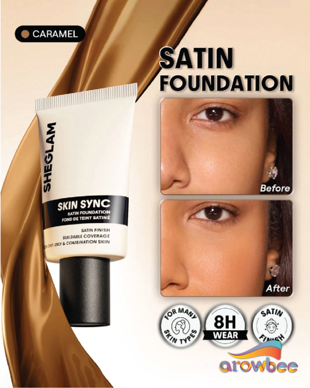 SHEGLAM Skin Sync Satin Foundation