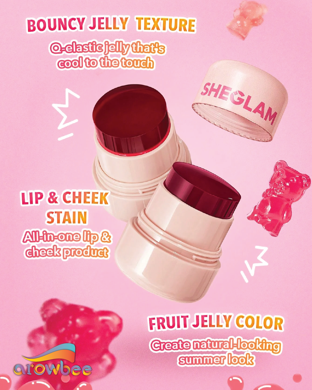 SHEGLAM Jelly-Licious Hydrating Lip & Blush Tint