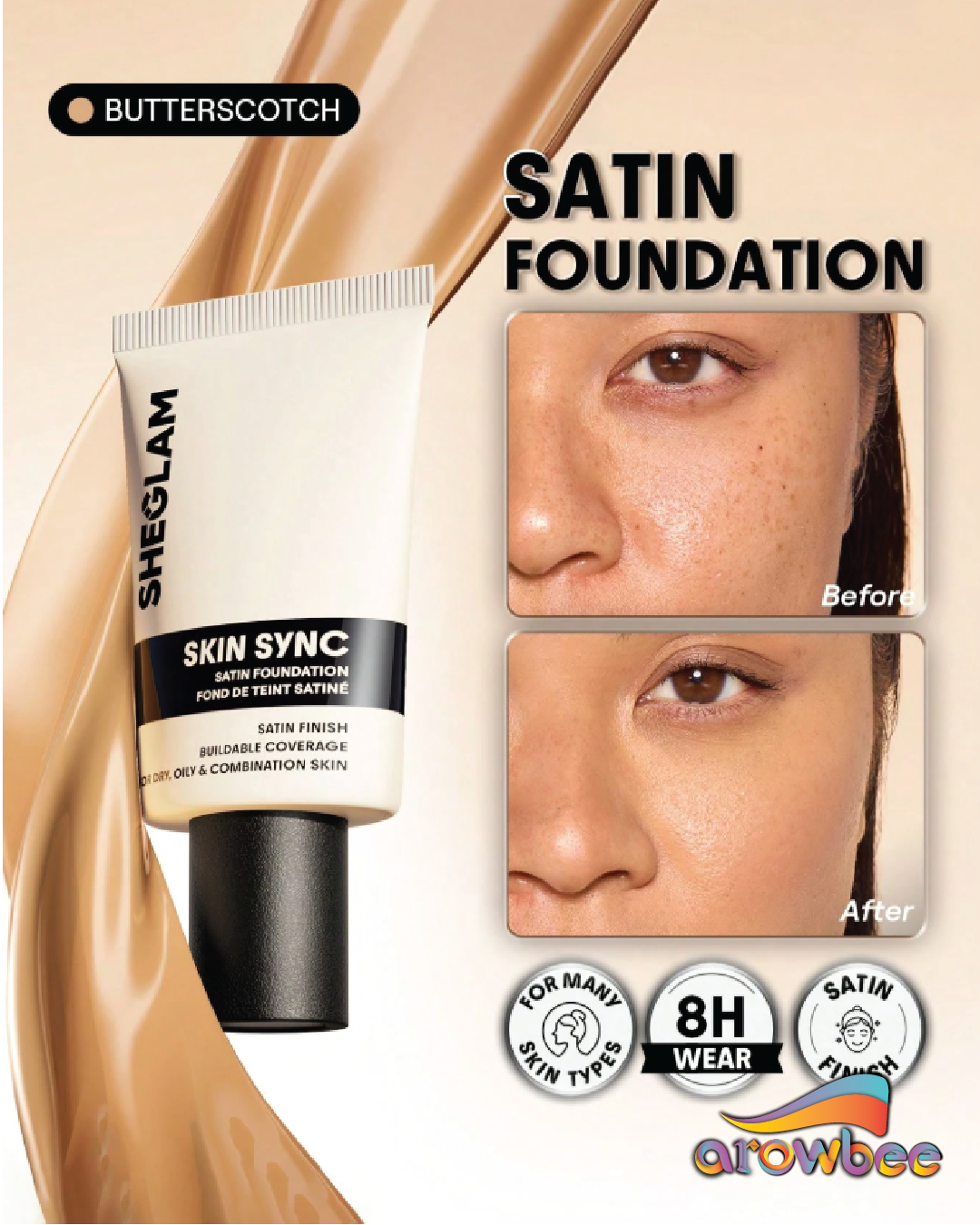 SHEGLAM Skin Sync Satin Foundation