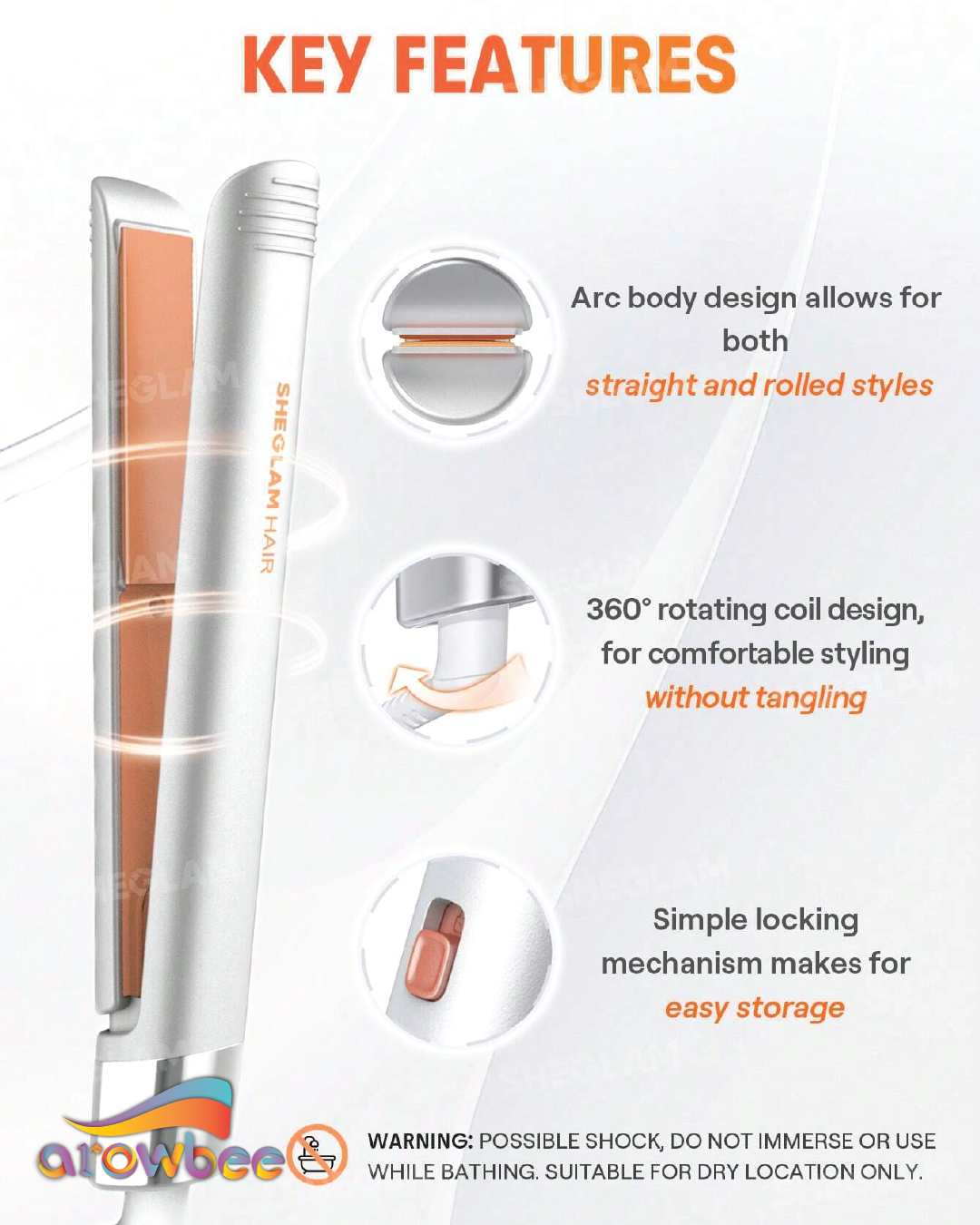 SHEGLAM HAIR Travel Buddy Mini Hair Straightener Pro