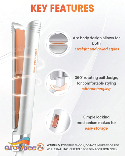SHEGLAM HAIR Travel Buddy Mini Hair Straightener Pro