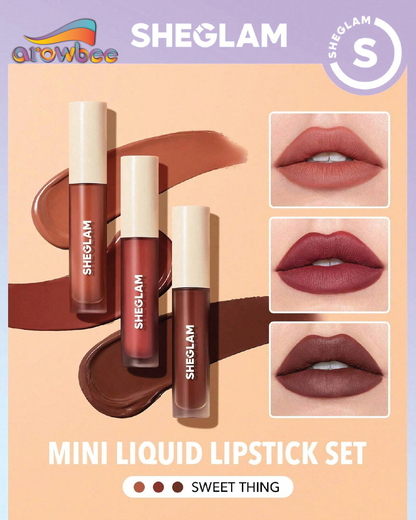 SHEGLAM Matte Allure Mini Liquid Lipstick Set