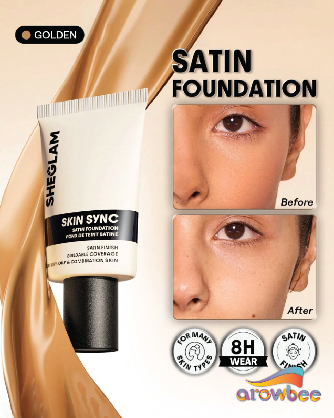 SHEGLAM Skin Sync Satin Foundation