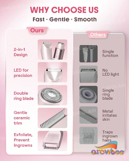 SHEGLAM HAIR Smooth Moves Dual-Head Electric Bikini Trimmer