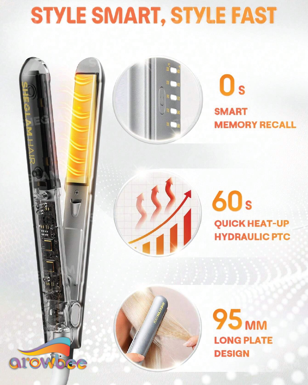 SHEGLAM HAIR Sleek Chic Insta-Heat Straight Styler
