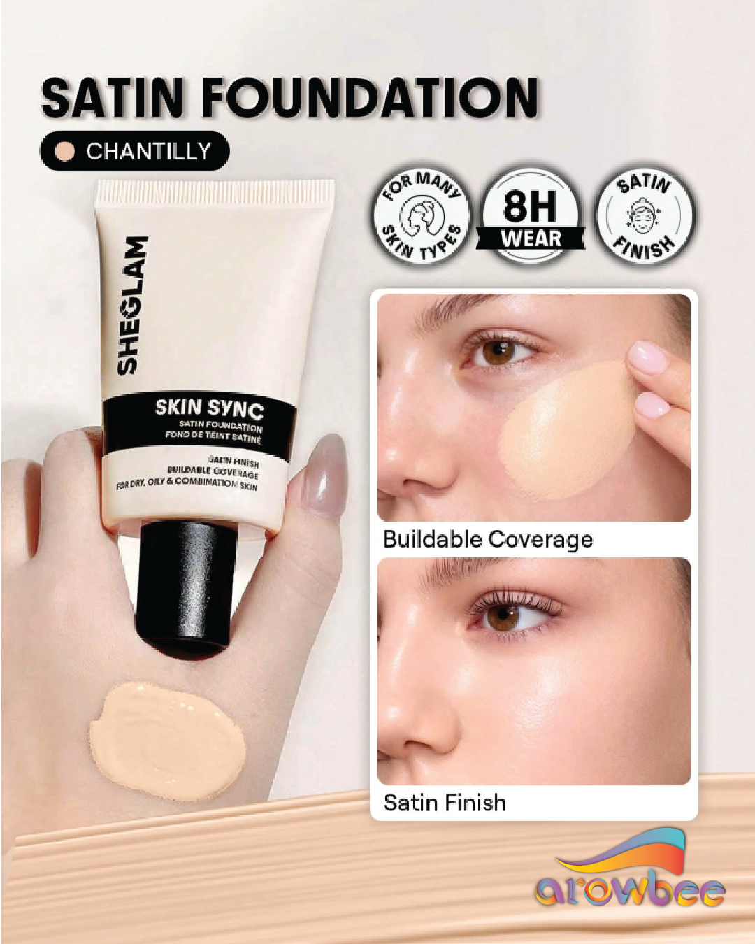 SHEGLAM Skin Sync Satin Foundation