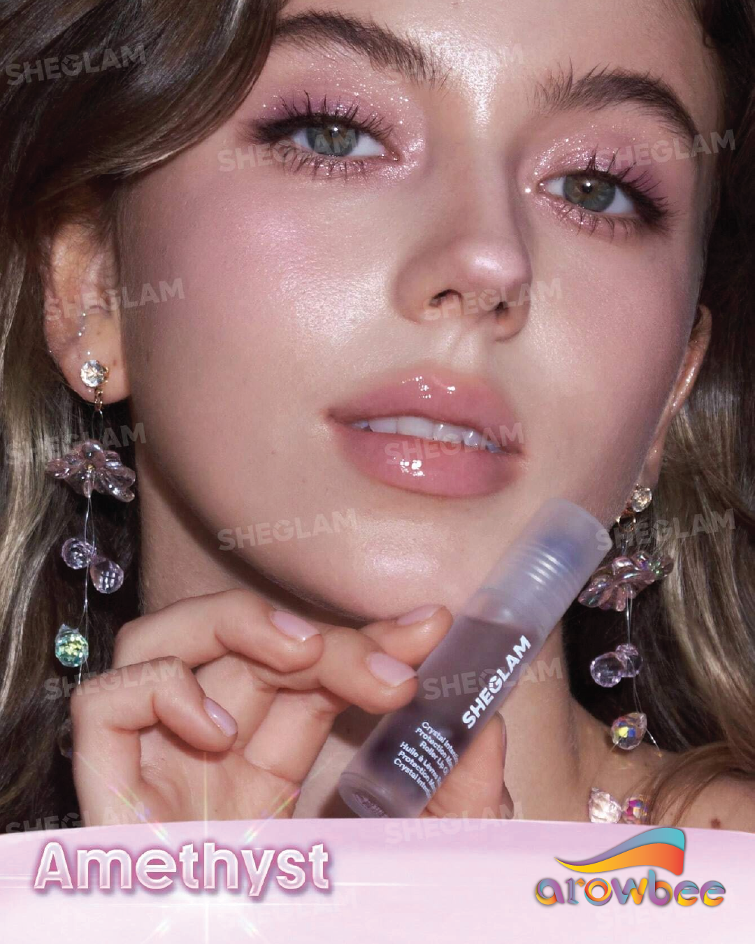 SHEGLAM Crystal Intentions Protection Mantra Roller Lip Oil