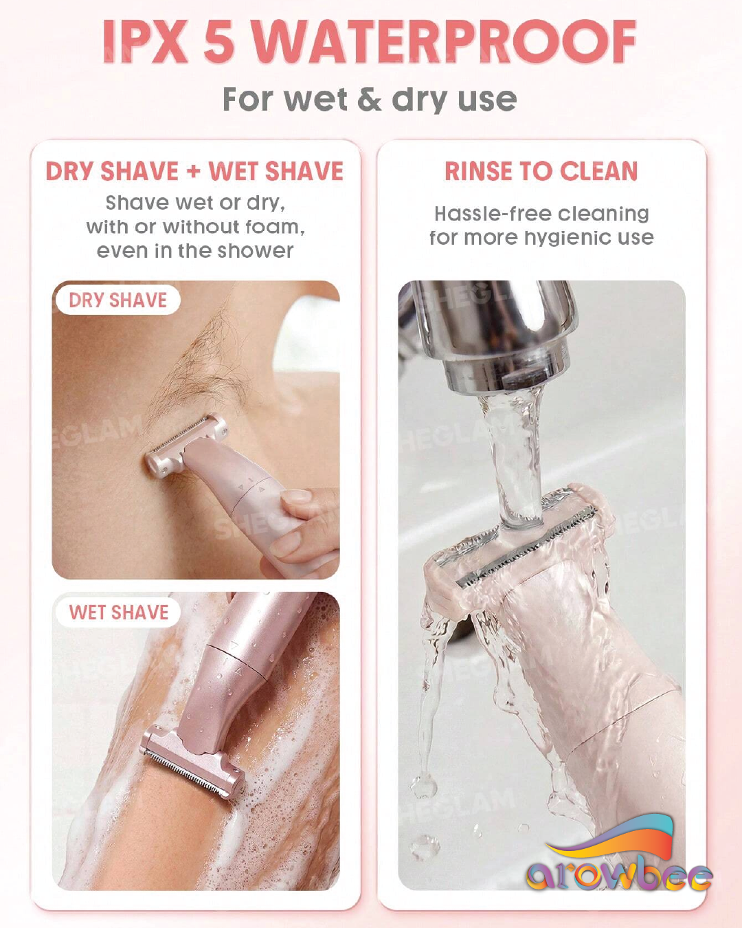 SHEGLAM HAIR Smooth Moves Single-Blade Electric Razor
