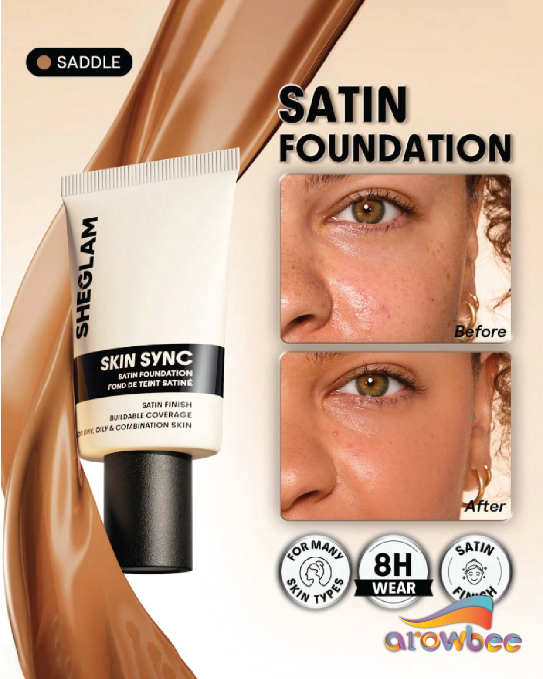 SHEGLAM Skin Sync Satin Foundation