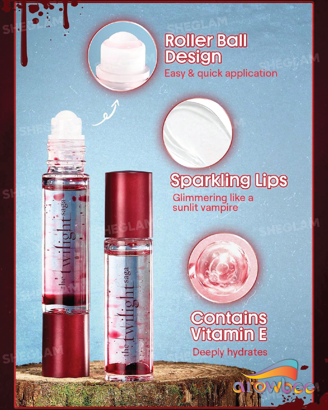The Twilight Saga X SHEGLAM Premonition Roll On Lip Oil
