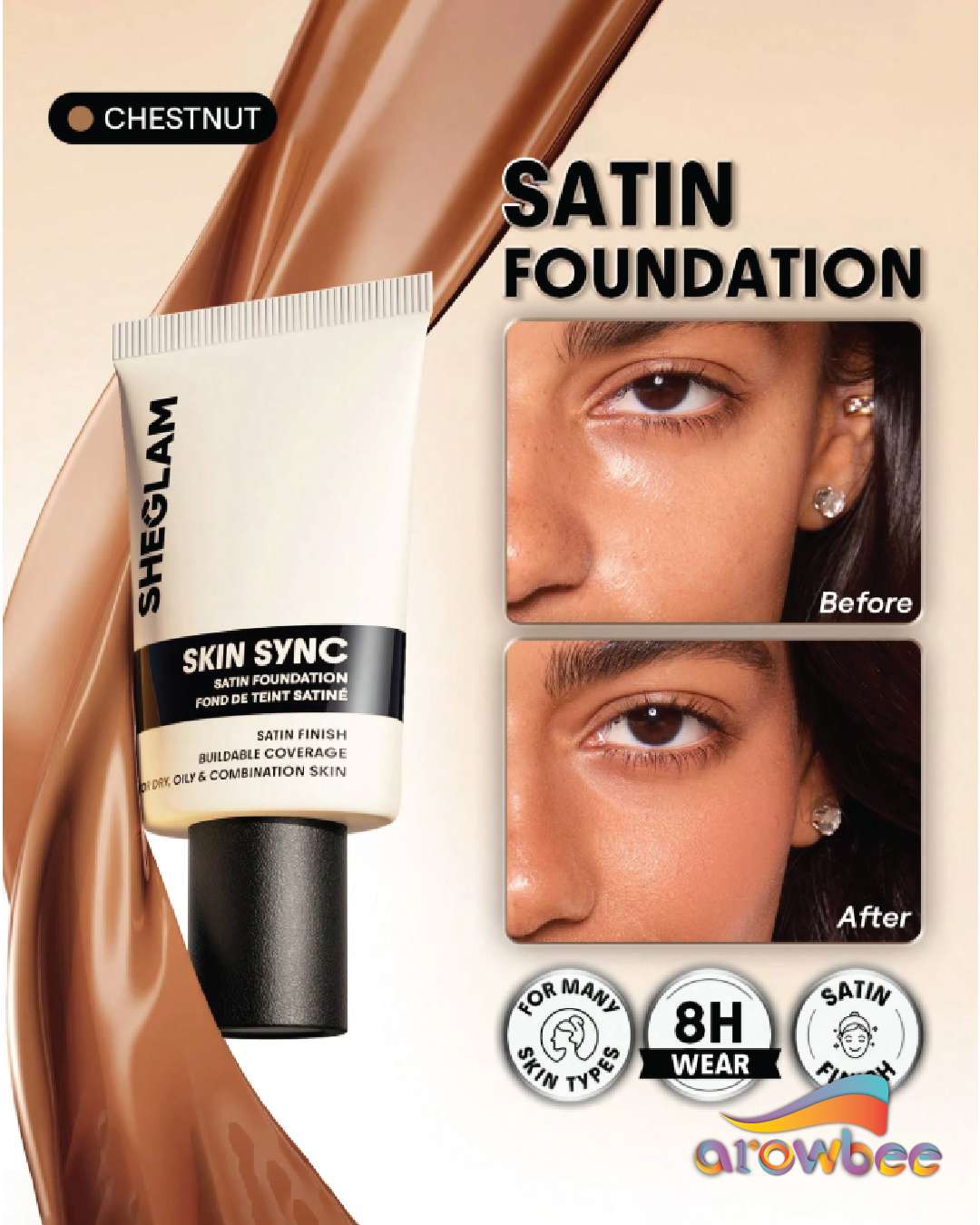 SHEGLAM Skin Sync Satin Foundation