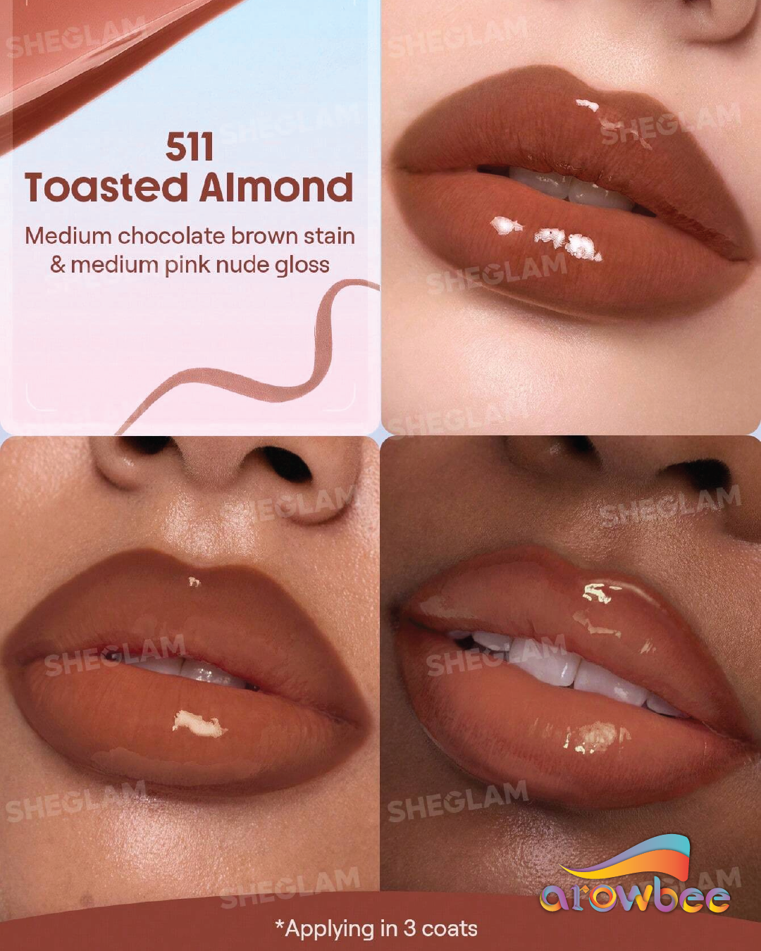 SHEGLAM Line To Shine Peel-Off Lip Stain & Gloss Duo