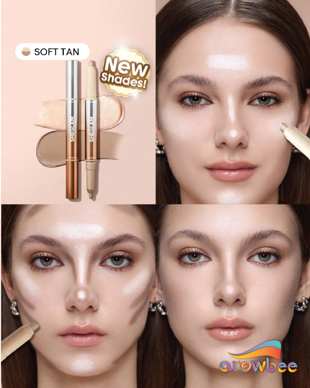 SHEGLAM Fine Line 2-In-1 Nose Contour & Highlight Pen
