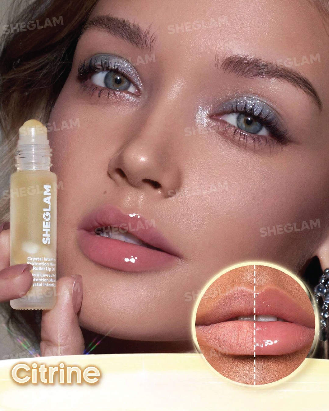 SHEGLAM Crystal Intentions Protection Mantra Roller Lip Oil