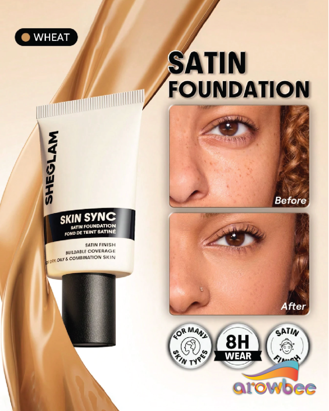 SHEGLAM Skin Sync Satin Foundation