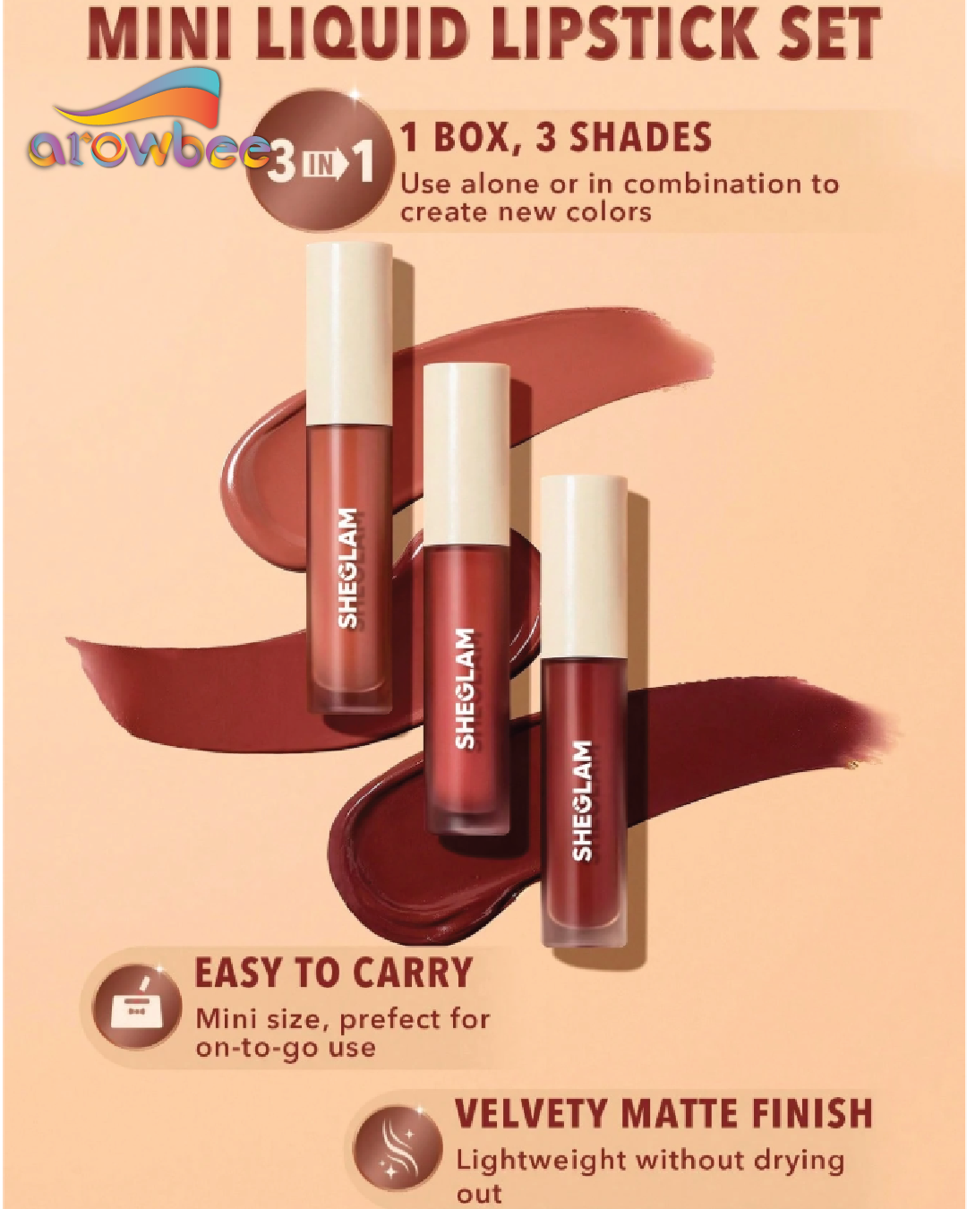 SHEGLAM Matte Allure Mini Liquid Lipstick Set