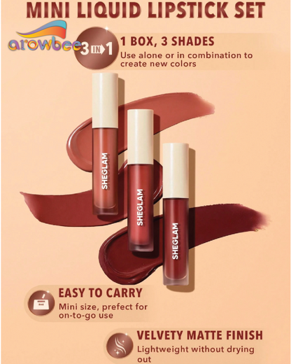 SHEGLAM Matte Allure Mini Liquid Lipstick Set