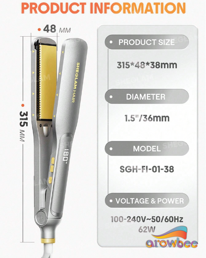SHEGLAM HAIR Sleek Chic Wide Glide Straightener