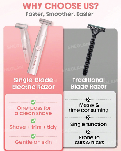 SHEGLAM HAIR Smooth Moves Single-Blade Electric Razor