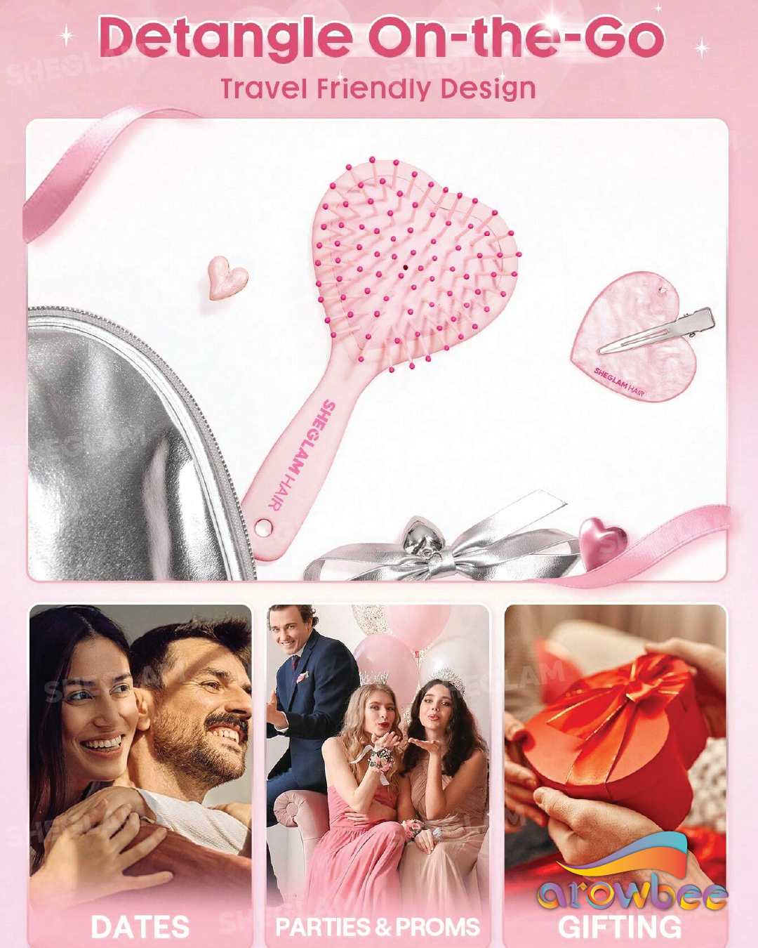 SHEGLAM HAIR Cupid's Charm Cushion Brush