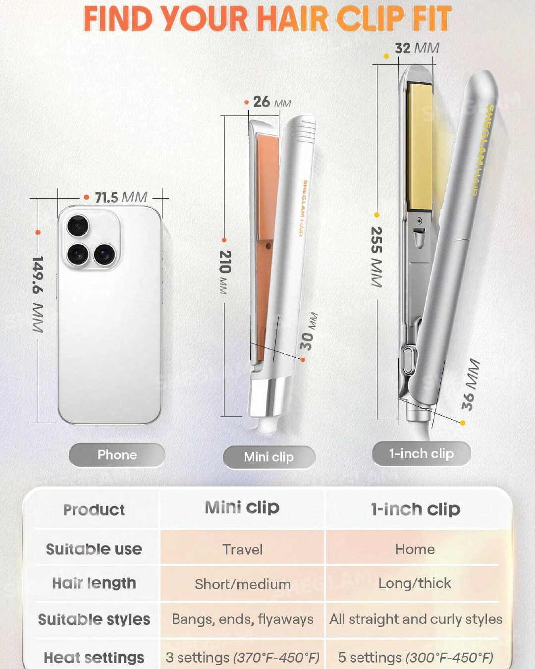 SHEGLAM HAIR Travel Buddy Mini Hair Straightener Pro