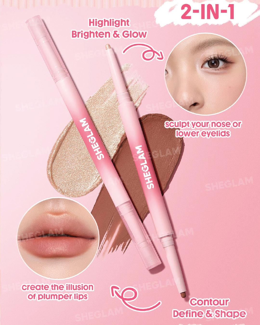 SHEGLAM Silky Glow Lip & Eye Pen