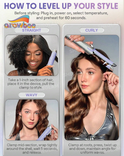 SHEGLAM HAIR Cool Lock Airflow Styler, 360° Airflow Styler Curling Iron