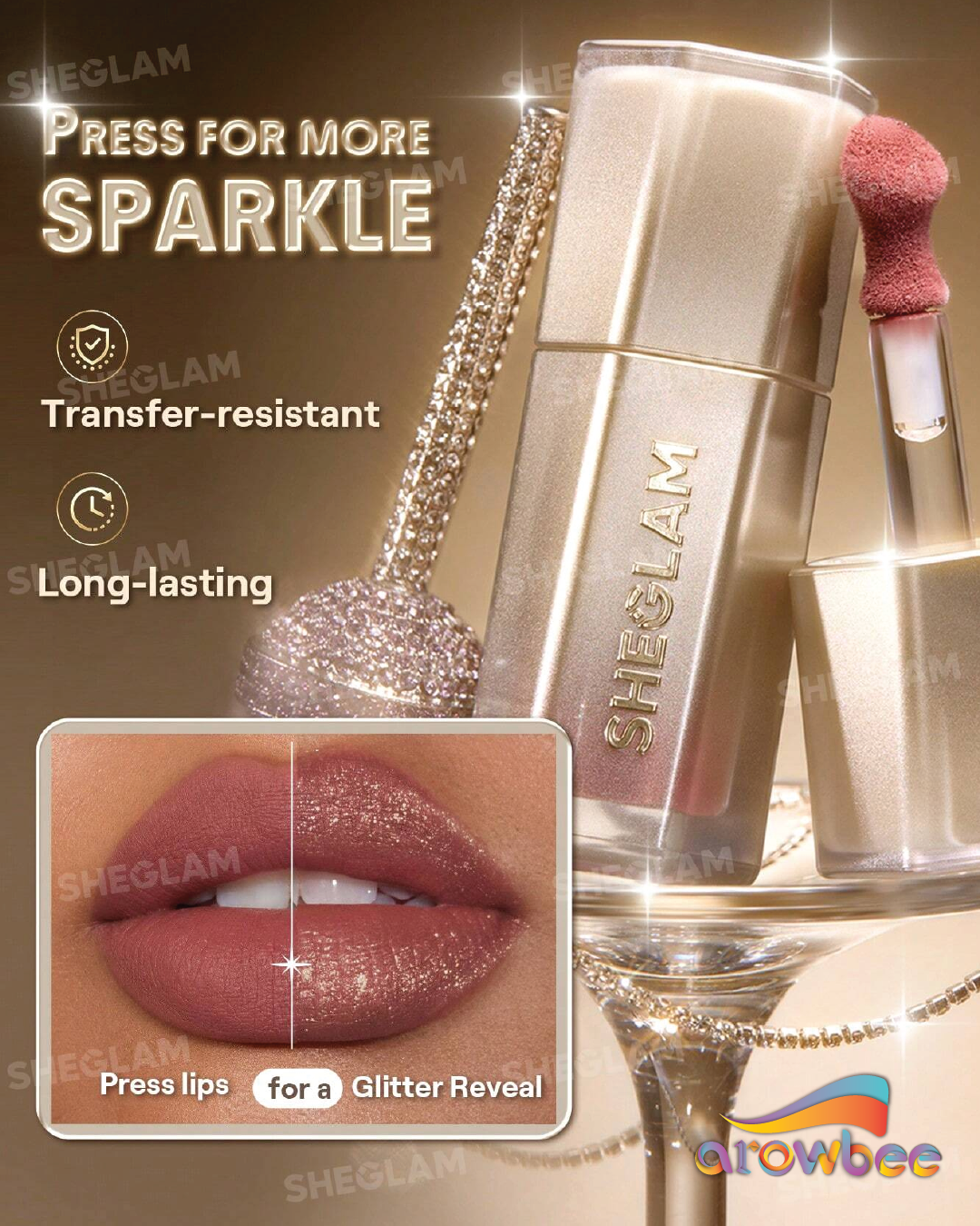 SHEGLAM Stardust Swipe Glitter Liquid Lipstick