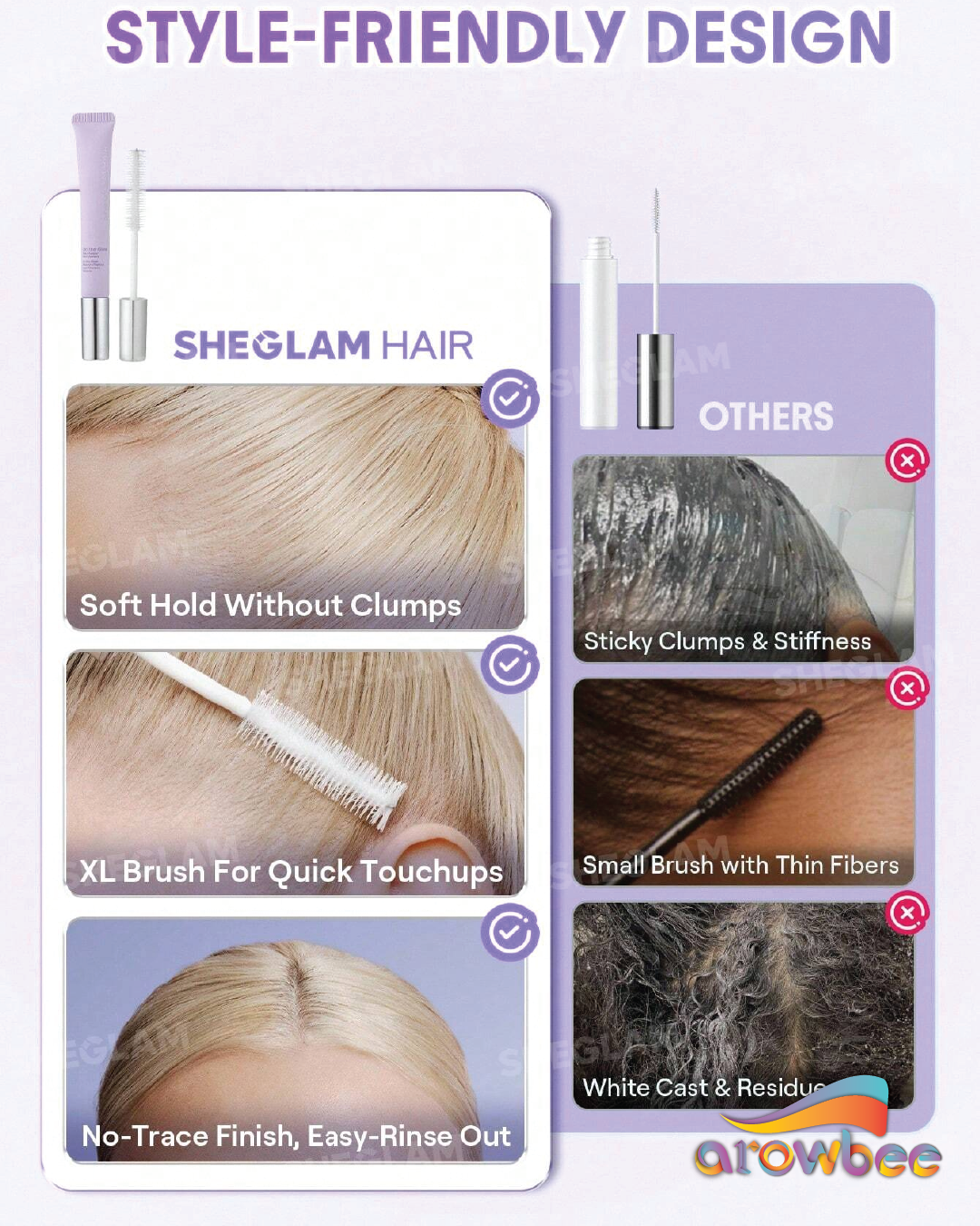 SHEGLAM HAIR On The Glow Style Keeper Hair Mascara