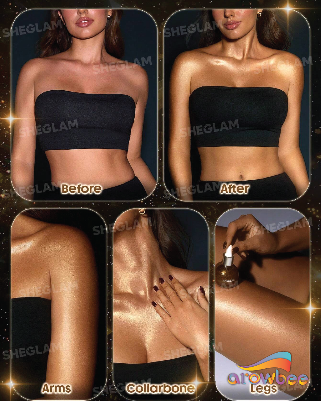 SHEGLAM Sunlit Silk Highlighting Body Oil
