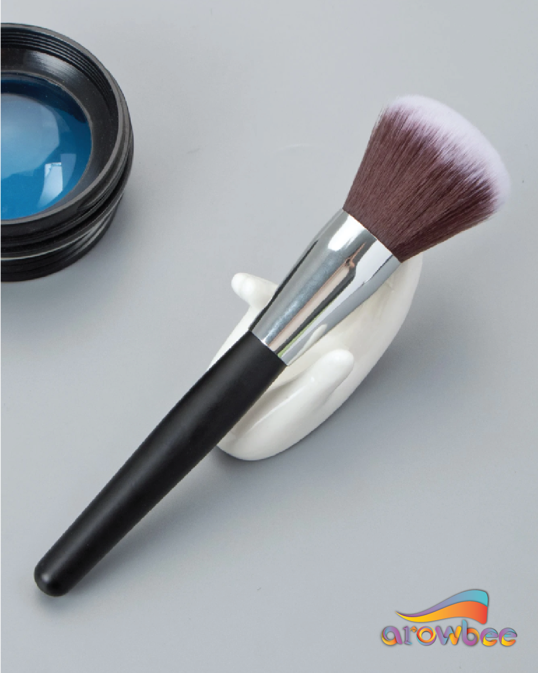 Power Makeup Brush, 1pc Wooden Classic Portable