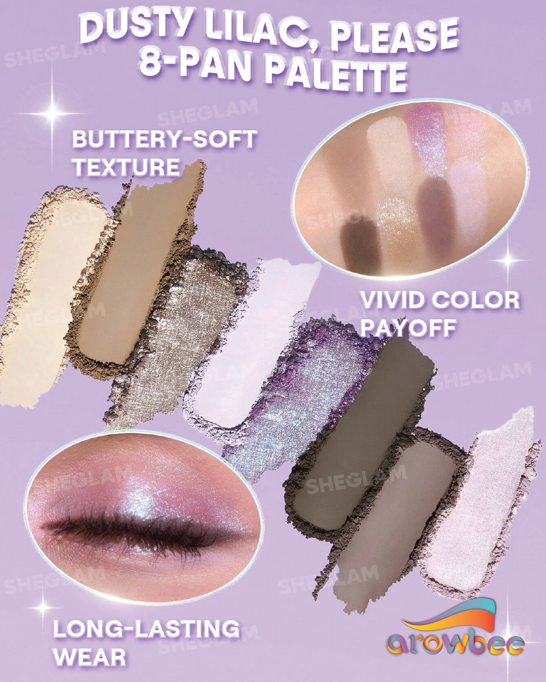 SHEGLAM Dusty Lilac, Please 8-Pan Palette