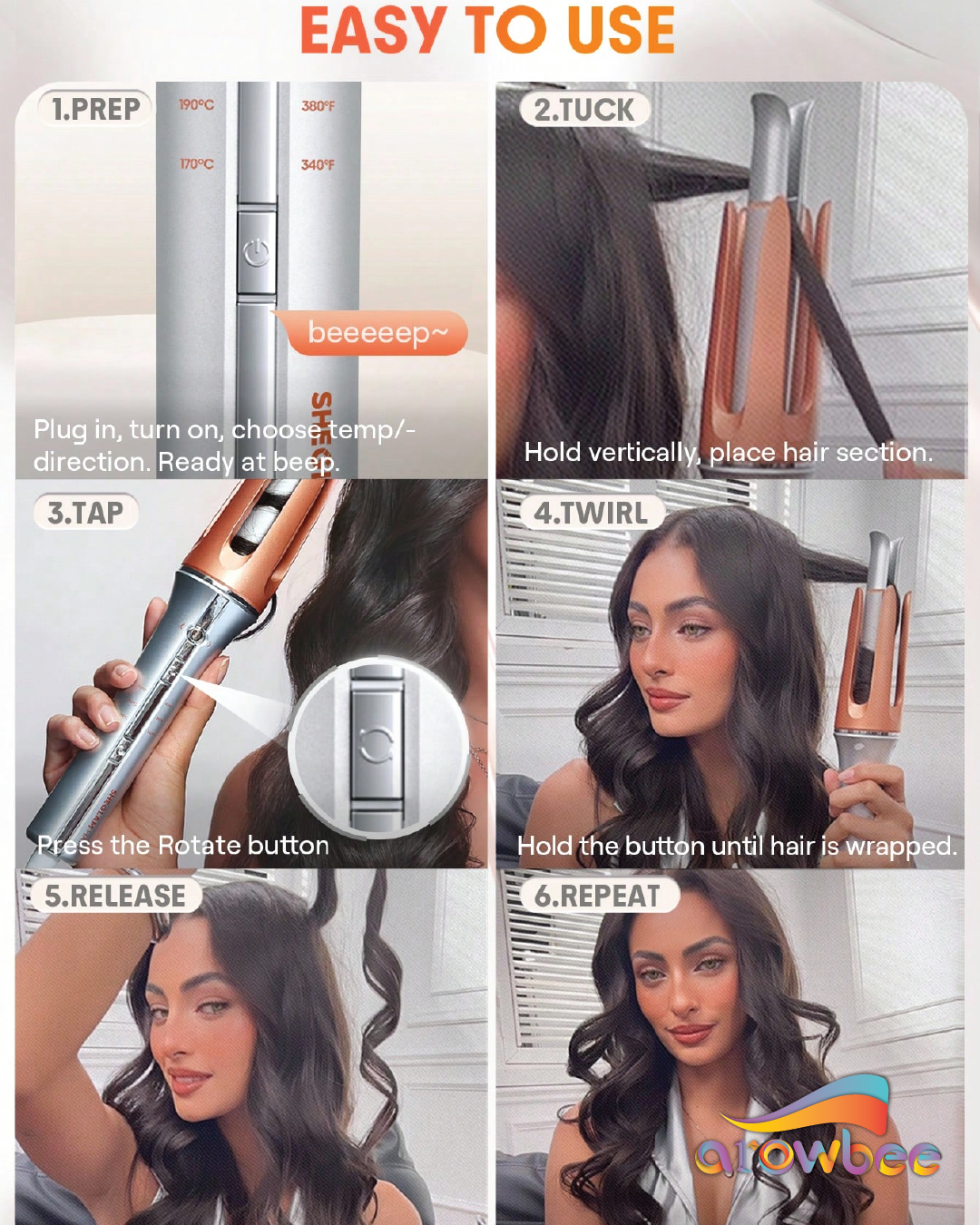 SHEGLAM HAIR It-Curl One-Touch Instant Curler Automatic Curling Iron