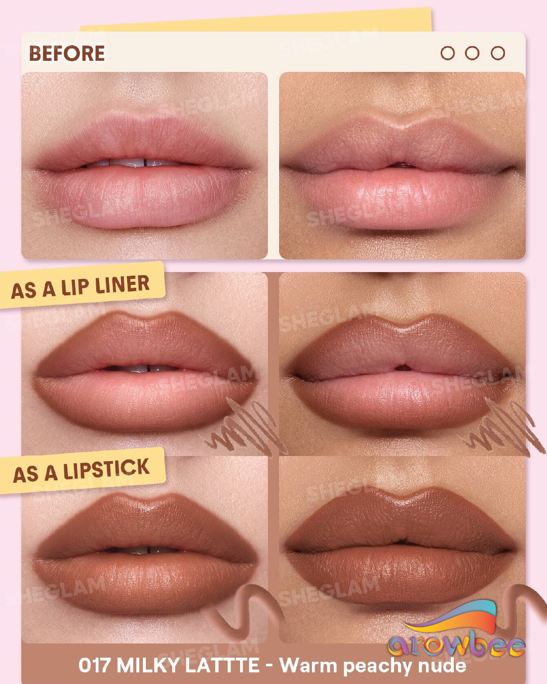 SHEGLAM Define & Fill Triangle Lip Liner