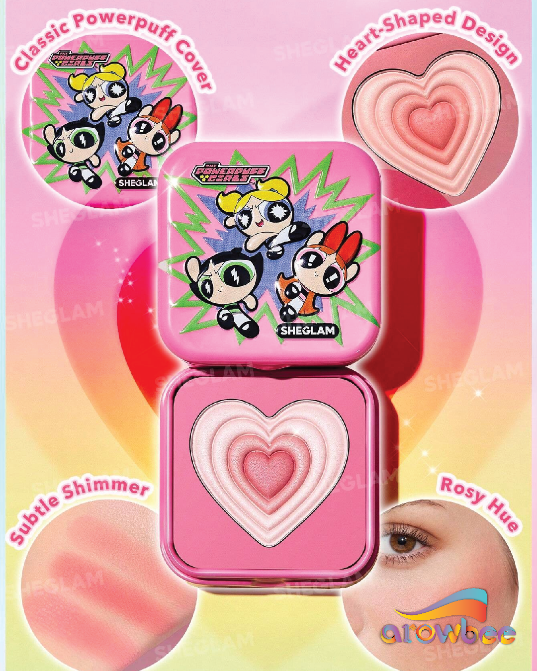 The Powerpuff Girls X SHEGLAM Tough Love Shimmer Blush