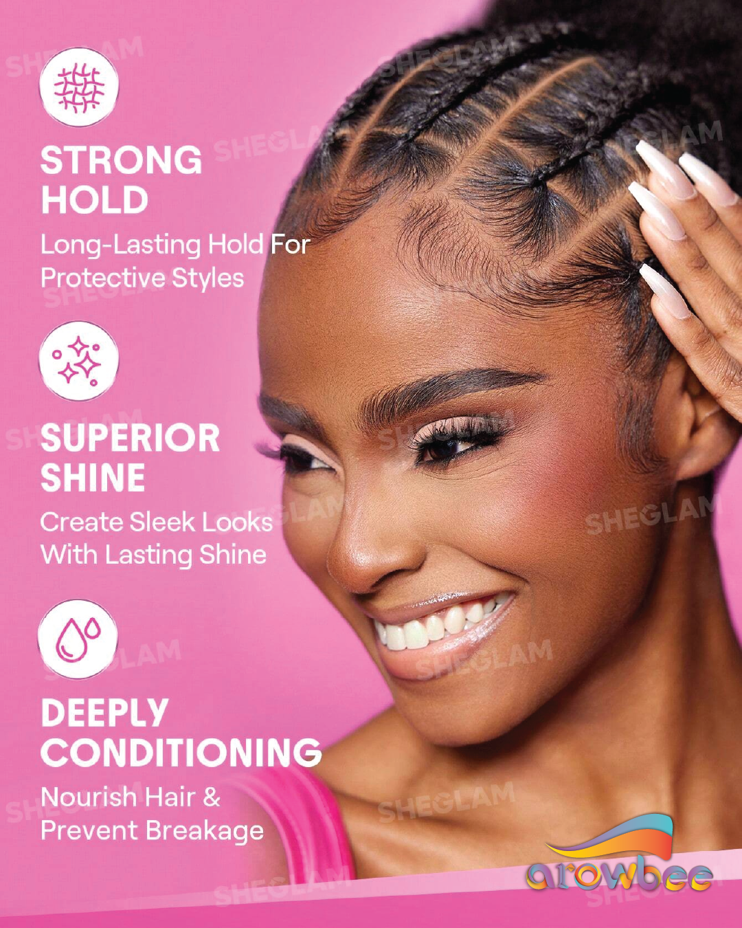 SHEGLAM Locked in Strong Hold Twist & Braid Gel - 110g