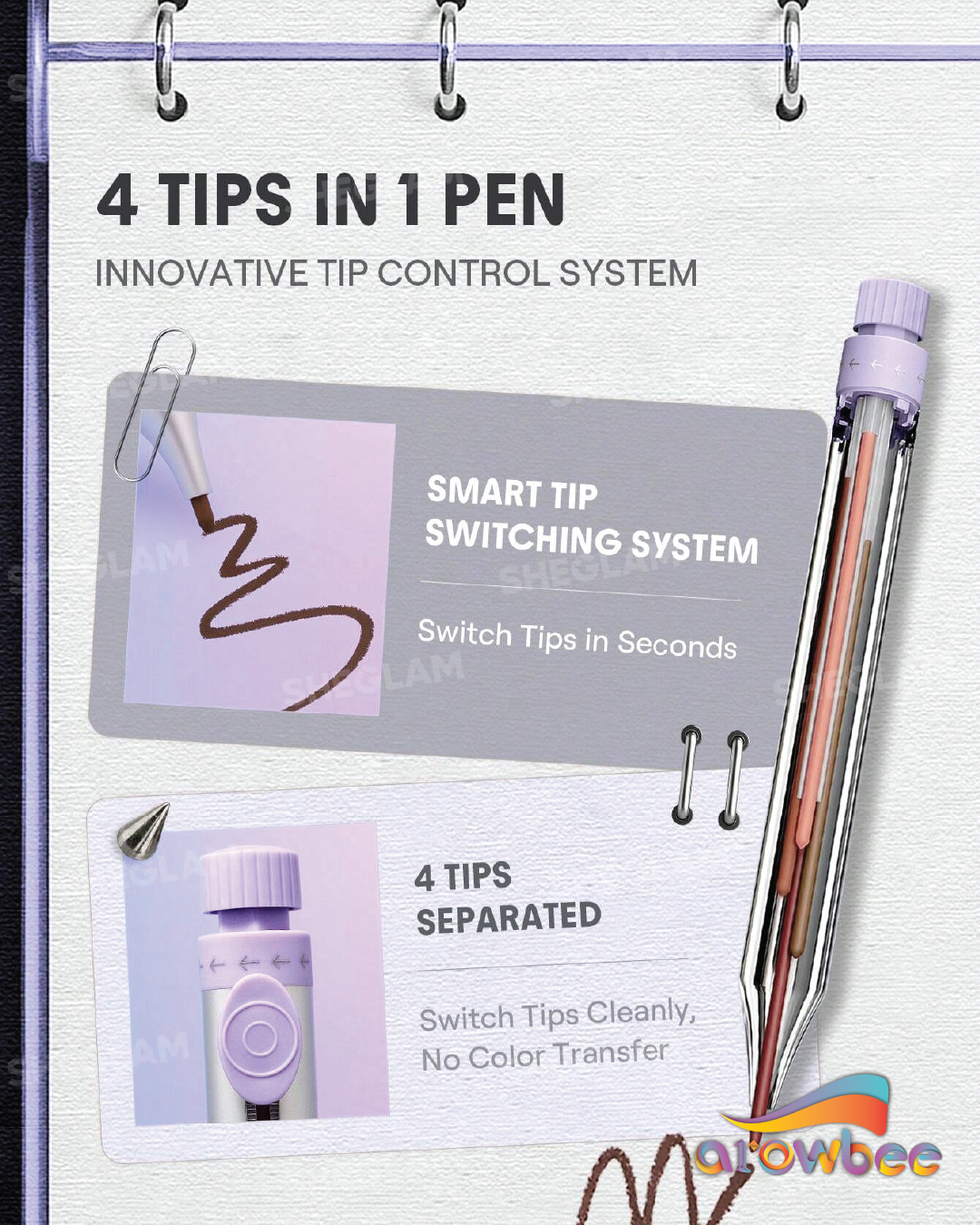 SHEGLAM The Everywhere 4-In-1 Liner Pen