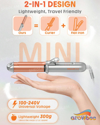 SHEGLAM HAIR Travel Buddy Pocket Curling Straightener