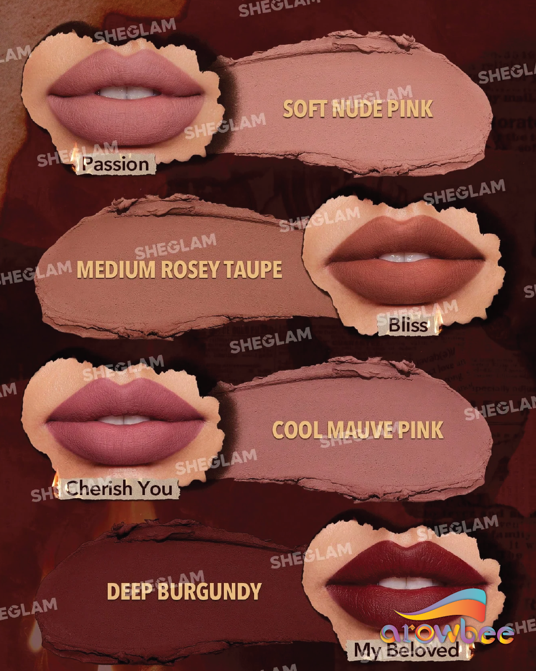SHEGLAM Dynamatte Boom Long-Lasting Matte Lipstick Set