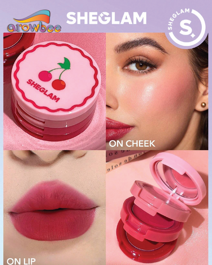 SHEGLAM Very Cherry Cheek & Lip Cream Stack