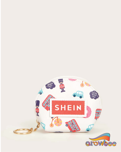 SHEIN Cartoon Graphic Dome Coin Purse