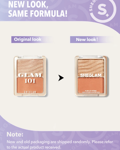 SHEGLAM Glam 101 Hybrid Highlighter & Blush Duo