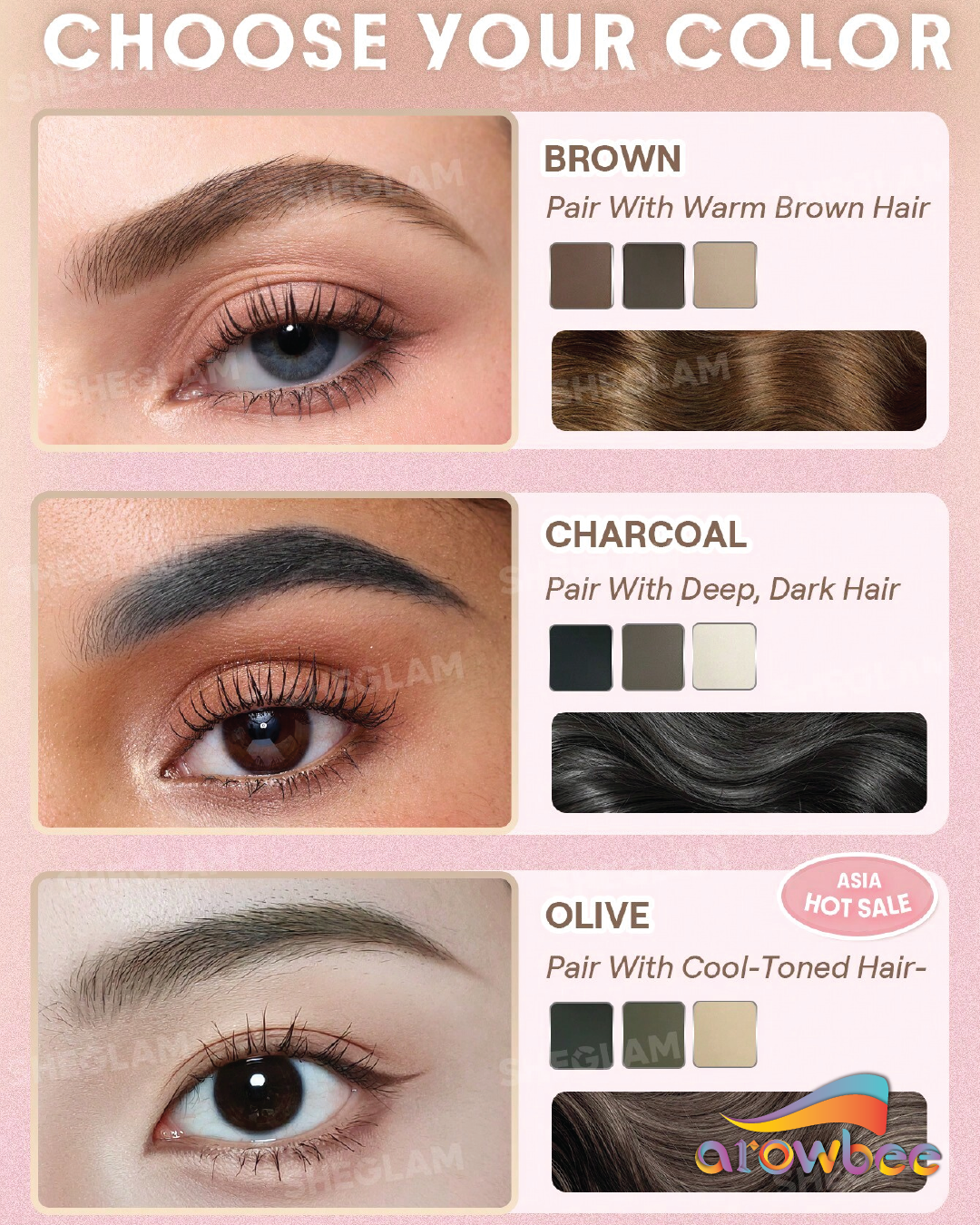 SHEGLAM Puff Brow Palette