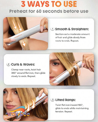 SHEGLAM HAIR Travel Buddy Mini Hair Straightener Pro