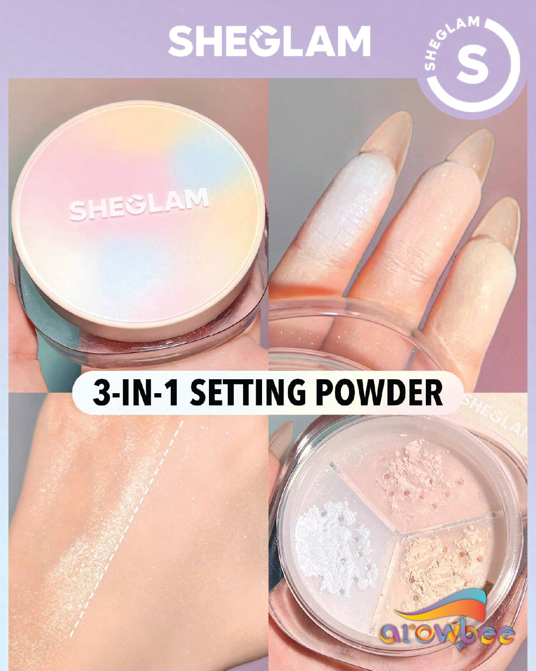 Sheglma Powder SHEGLAM Radiance Ring 3-In-1 Correcting Setting Powder – Arowbee