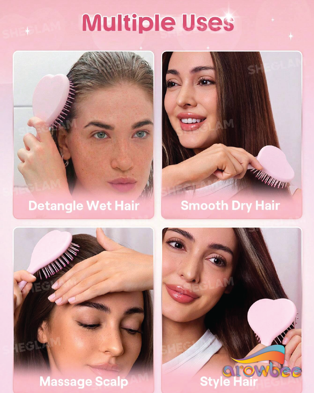 SHEGLAM HAIR Cupid's Charm Cushion Brush