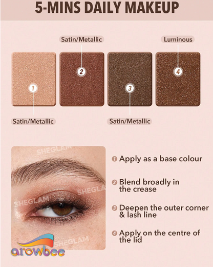 SHEGLAM SHEGLAM Essential Square Eyeshadow Quad